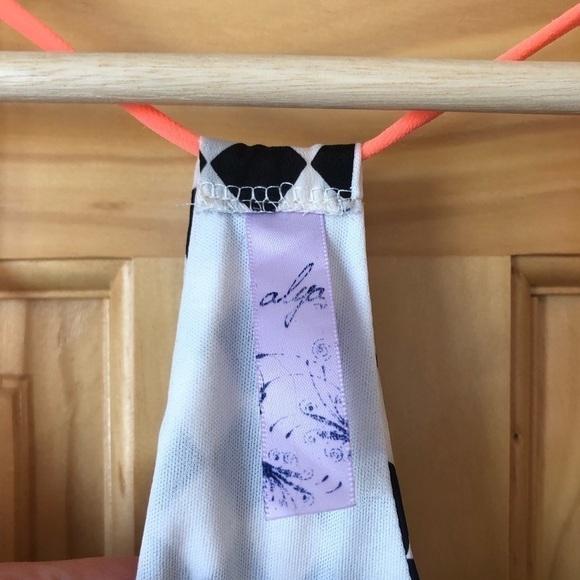 ALYA retro racing check neon strap dress size small - Picture 5 of 9